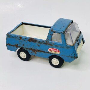 Vintage 1960s Blue Tonka Metal Tow Truck Rustic Wrecker Mound Minn/Missing Tow
